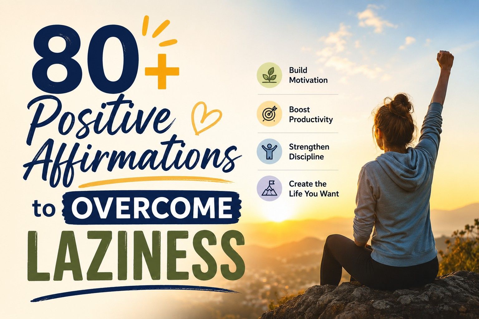 80+ Positive Affirmations to Overcome Laziness Fast