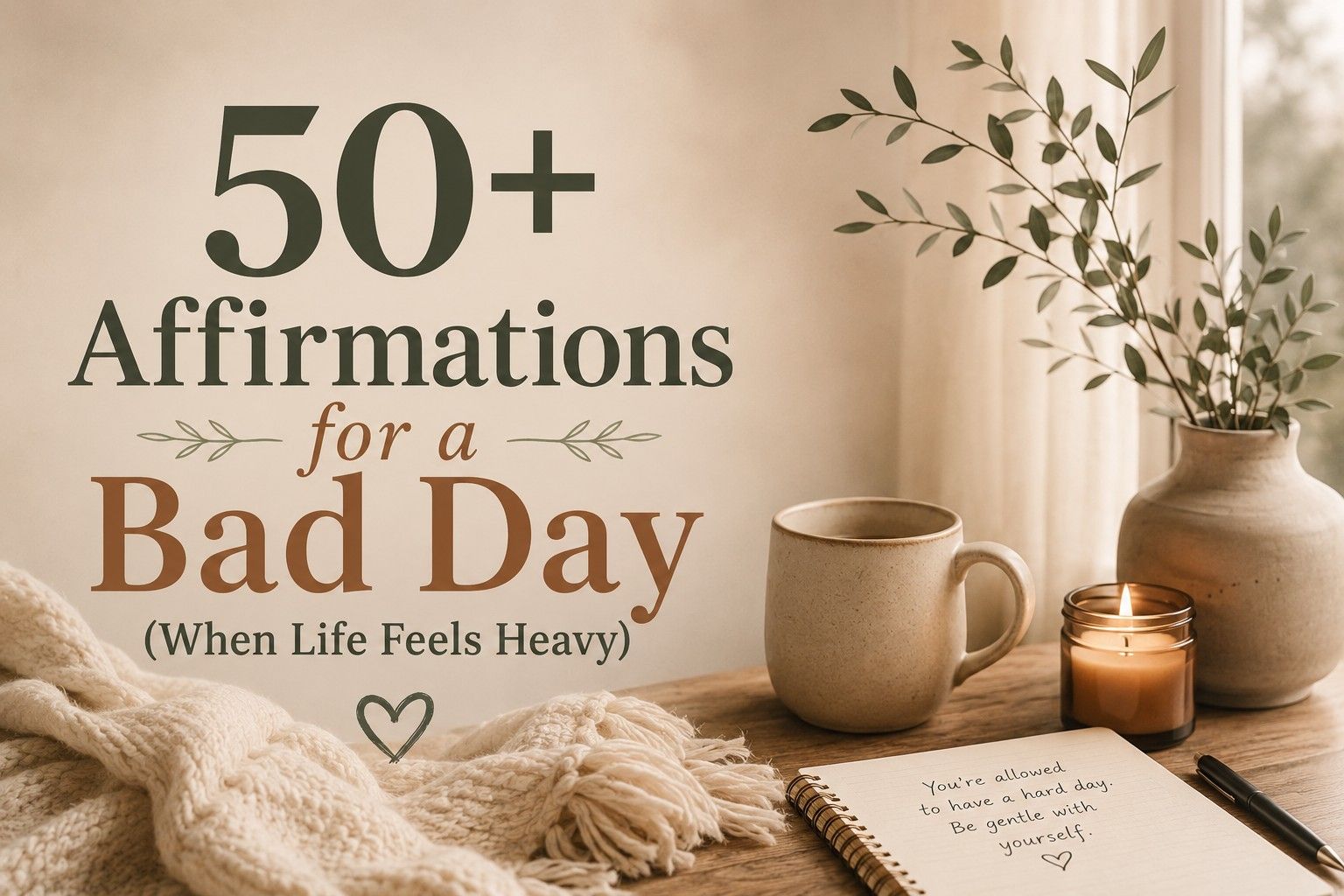 50+ Affirmations for a Bad Day (When Life Feels Heavy)