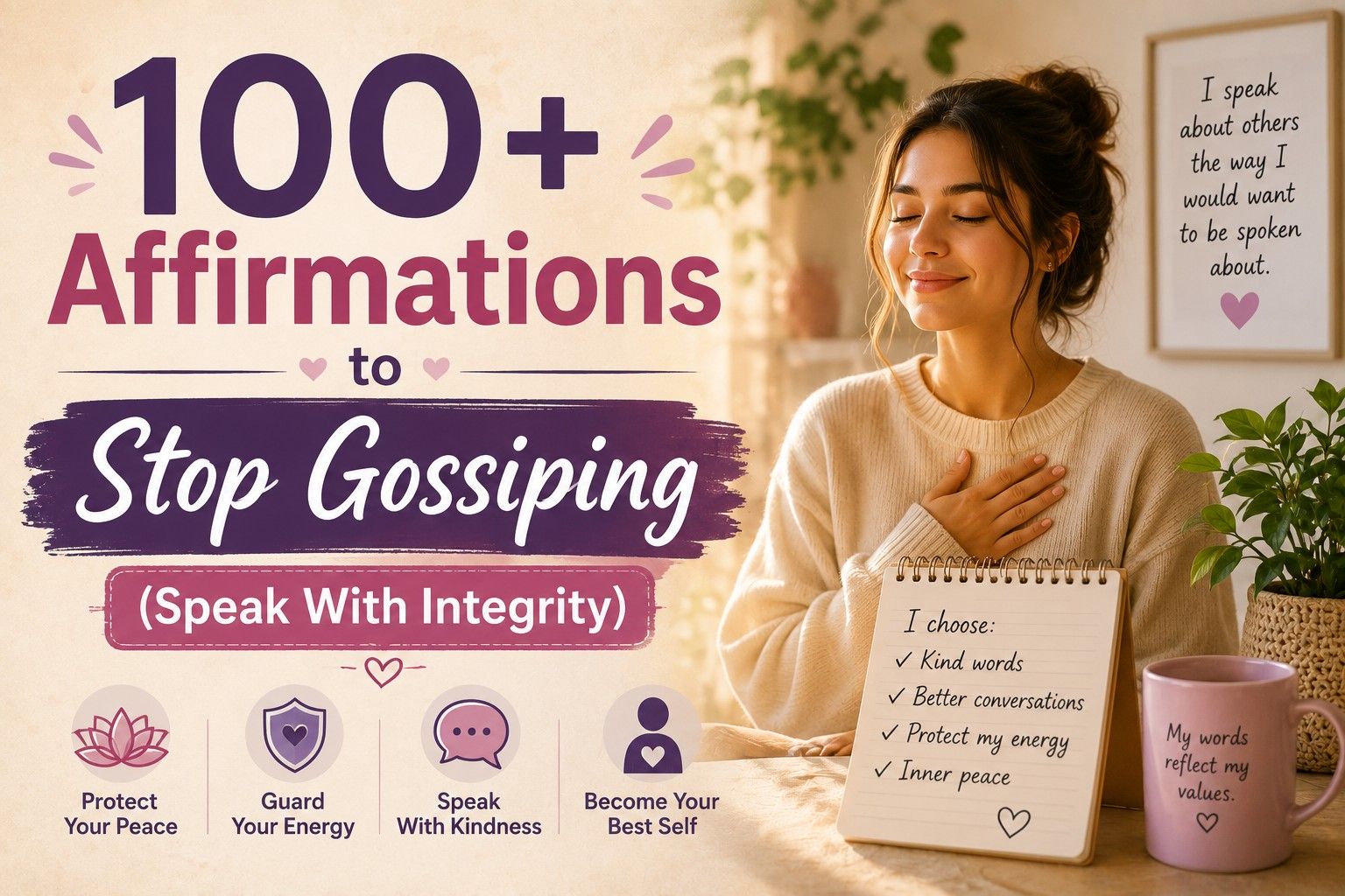 100+ Affirmations to Stop Gossiping (Speak With Integrity)