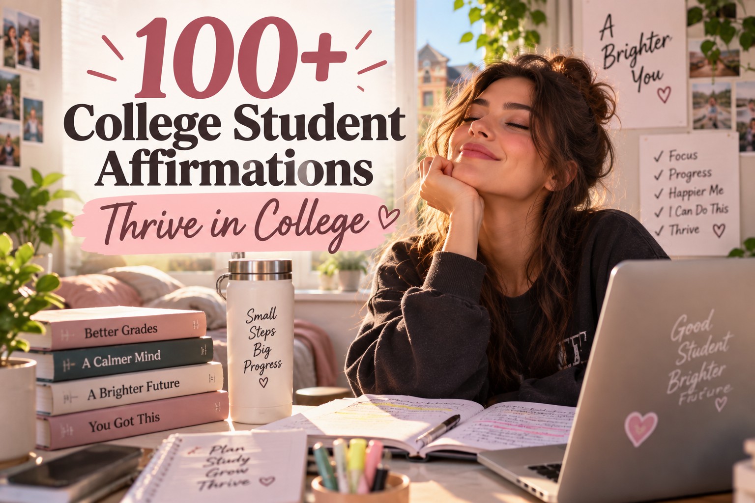 100+ College Student Affirmations (Thrive in College)